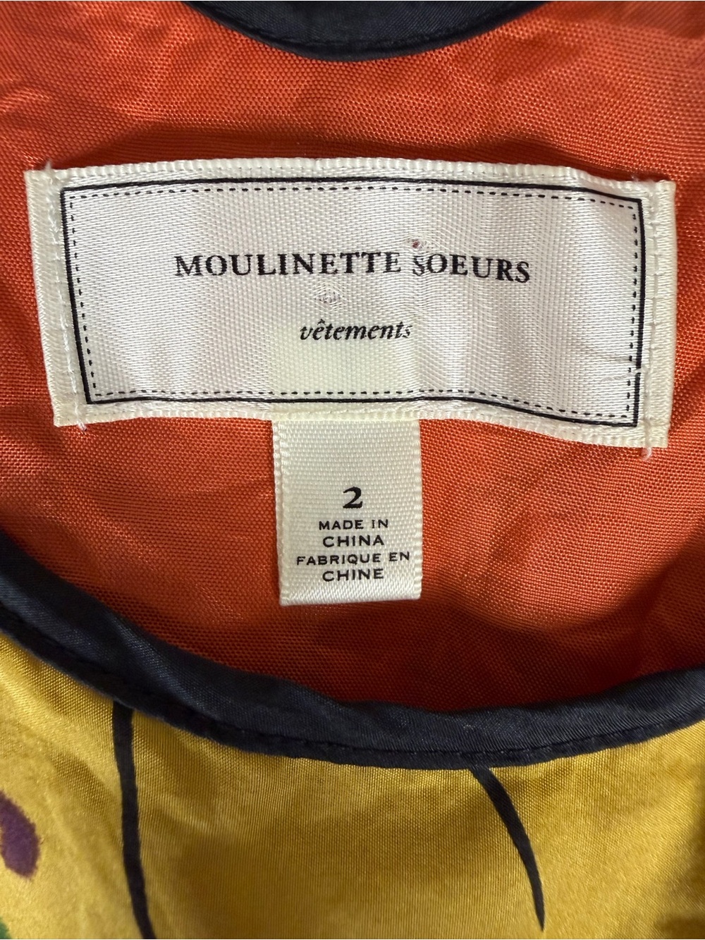 Moulinette Souers 100% Silk Dress Anthropology Abstract Artsy Dopamine Size 2 - Picture 6 of 12